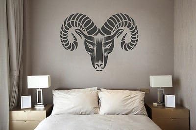 ik1422 Wall Decal Sticker Aries Zodiac Sign ram Bedroom Living Room
