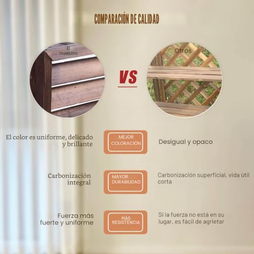 Miniatura 4 de Cubre Aire Acondicionado Exterior Al Aire Libre Funda Aire Acondicionado Exterior Para Ocultar El Aire Acondicionado, Tablero De Madera Engrosada Planta Decorativa Pantalla Radiador Cubre Estante Larg