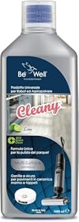 CLEANY Detergente Concentrato per Robot Lavapavimenti e Aspirazione con Igienizzante Multisurface 1000ml pulizia senza aloni e sostenibile Adatto a tutti i Robot (Agrumi)