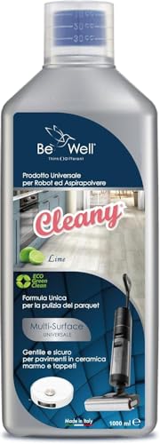 CLEANY Nettoyant concentré pour robot lave vaisselle et aspiration avec désinfectant multisurface 1000 ml nettoyage sans traces et durable. Convient à tous les robots (Agrumes)