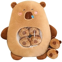 Capybara Plush With Bee Backpack | 13 Inch Ultra Soft Stuffed Animal | Kawaii Cute Animal Toy Gift