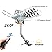 Erode HDTV Antenna Amplified Digital Outdoor Antenna 150 Miles Range-360 Degree Rotation Wireless Remote,Supports 2 TVs UHF/VHF/1080P/4K with 33ft RG6 Cable,Mounting Pole, Orange, Large