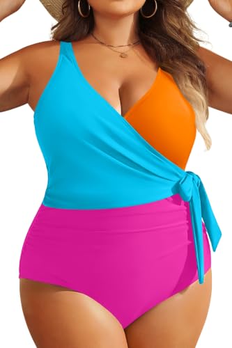 Image of Plus Size One Piece Swimsuits- Tummy Control Full Coverage Bathing Suits