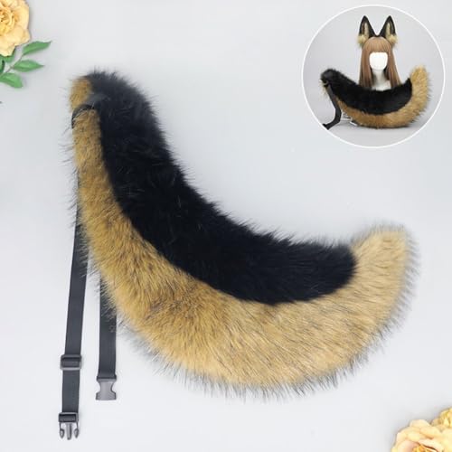 Serre-tête oreilles de loup et queue de chien en fourrure pour cosplay - 7