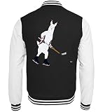 Chorchester Ideal für Eishockey und Alpaka Fans - College Sweatjacke -XXL-Schwarz-Weiss