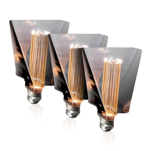 Next Glow Decorative Light Bulb Eq 20W ICE Style Shaped E26 Led Bulb Medium Base, Dimmable, Smoke/Grey Warm Light Bulb 55 Lumen, with Virtual Filament, Inner Pillar, Edison Light Bulbs LED for Home