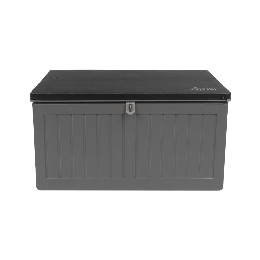 Grindi - Gartenbox 190 L - Auflagenbox wasserdicht Morus - Aufbewahrungsbox mit Deckel Garten - Kissenbox Outdoor wasserdicht - Geräteschuppen - Balkonmöbel - Gartenmöbel - Garten Zubehör