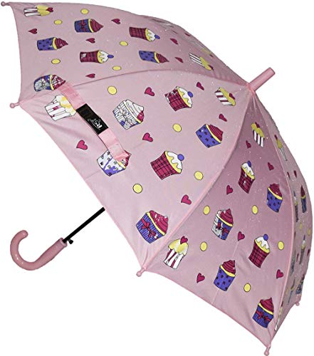 My Party Suppliers Pink Magic Umbrella Cupcake Color Changing Umbrella for Children / Umbrella Changes Color Umbrella with The Rain / Umbrella for Children / Umbrella for Kids ( 1pcs Random Prints)