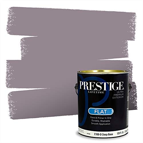 Prestige Paints Exterior Paint and Primer In One, 1-Gallon, Flat, Comparable Match of Behr* Cinema Screen*