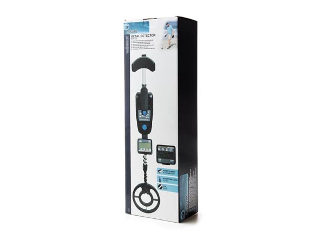 Velleman Détecteur de métaux avec Bobine de Recherche étanche de 22 cm, Profondeur de détection Jusqu’à 27 cm, écran LCD, sensibilité et Discrimination réglables, Prise Casque, pour Plage et Jardin