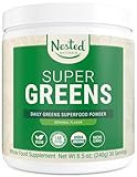 Super Greens #1 Green Superfood Powder | 100% USDA Organic Non-GMO Vegan Supplement | 20+ Whole Foods (Spirulina, Wheat Grass, Barley), Probiotics, Fiber & Enzymes (Original, 30 Servings) (Original)