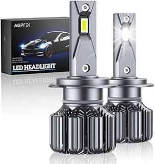 AGPTEK H7 LED Headlight Bulbs, 2Pcs Car Headlamps 70W 12000LM 6000K Super Bright LED Headlights Conversion Kits CSP LED Chips CANBUS Built-in Car Light Bulb Replacement IP68 Waterproof
