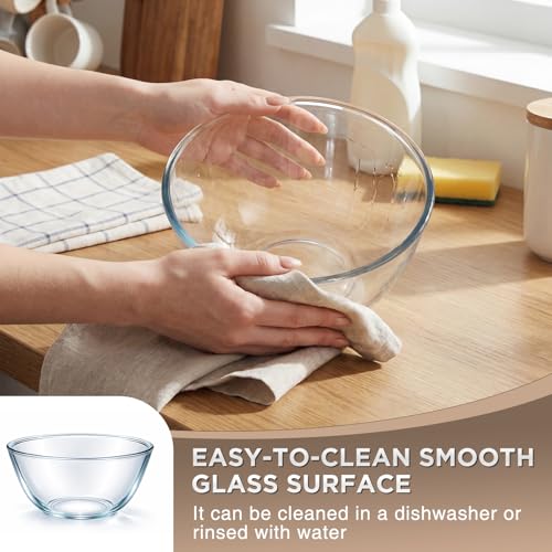 Set de 4 Tazones de Vidrio Transparentes 2.5qt miniatura 4