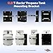 Flame King T-Racks® 5LB Propane Tank Mounting Bracket Strap for RVs, Trailers, Campervans, Jeeps, and Overland Vehicles