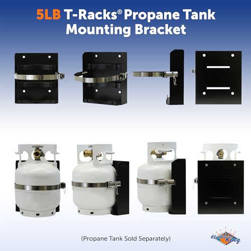 Flame King T-Racks® 5LB Propane Tank Mounting Bracket Strap for RVs, Trailers, Campervans, Jeeps, and Overland Vehicles by Flame King - Image 2