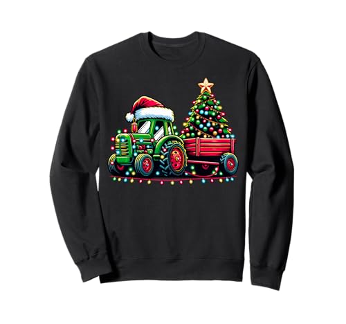 Weihnachts-Traktor Jungen Santa Xmas Farm Truck Sweatshirt