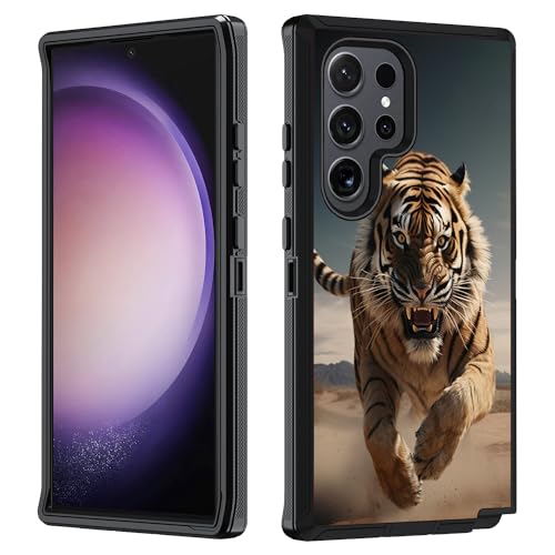 FQTBCEARI for Samsung Galaxy S25 Ultra Case, Military Grade Heavy Duty 3-Layer Shockproof Full-Body Protective Cover for Samsung Galaxy S25 Ultra 5G (6.9", 2025), Tiger