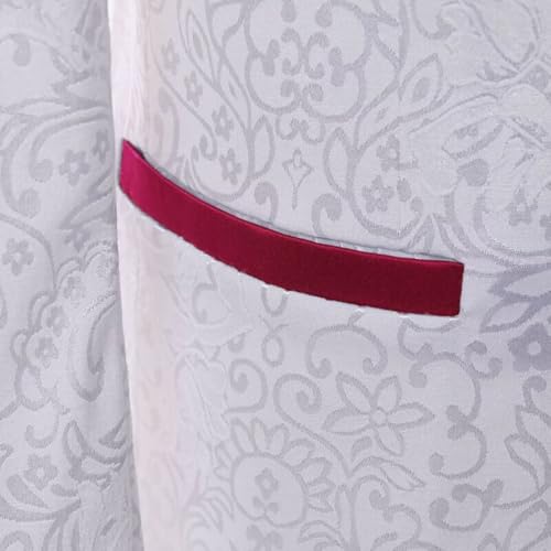 Casual Men's 3 Pieces Suits Slim Fit Jacquard Prom Tuxedos Premium Floral Blazer Vest Pants for Wedding Grooms4