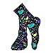 SLNFDKND Glow In Dark Splatter Neon Socks For Men Women Casual Sport Sock Fashion Tube Stockings