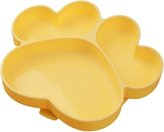 ibasenice 1Pc Tigela De Suplemento Alimentar Tigela De Sucção Do Bebê Placas Amarelas Placas De Sucção Para Bebê Placa De Sucção Antiderrapante Inquebrável Tigela De Alimentação Crianças