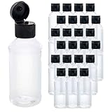 U.S. Art Supply 4 ounce Squeeze PET Plastic Bottles with Flip Cap - BPA-free, food safe, medical grade plastic, acrylic pouring paint Great For Hand Sanitizer (Pack of 24)