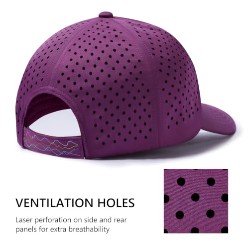 Image of UPF 50+ Performance Water Resistant Baseball Cap Lightweight Breathable Hat Golf Running Boat Hiking for Men Women