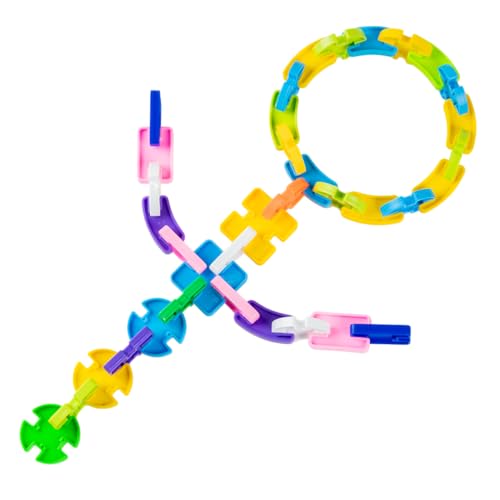Image of RATNA'S Build-N-Play Construction Set, 160 Colorful Interlocking Pieces, Creative Learning STEM Toy to Make Multiple Structures & Objects, Educational Building Blocks for Kids 3+ Years