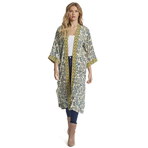Jessica Simpson Women's Waverly Fashion Maxi Cardigan Throw-Over, Frozen Dew Wired Florals, X-Large
