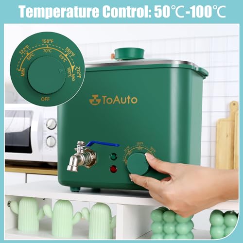 TOAUTO 8Lbs Green Wax Melter for Candle Making - DIY Electric Candle Wax Melting Pot with Quick Pour Valve & Temperature Controller for Candle Craft Maker Beginner AC 120V by TOAUTO - Image 2