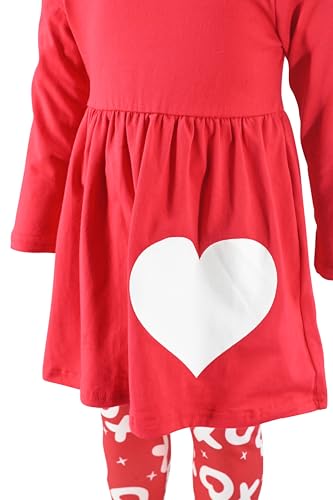 Image of Unique Baby Girls Kids Toddler 3pc Outfit Set Long Sleeve Stretch Tunic Top Leggings and Scarf