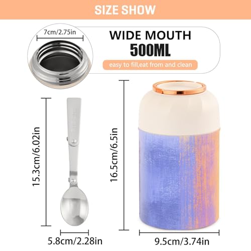 Tarro de comida hermético sin BPA para comer sano fuera de casa, 500ml 4