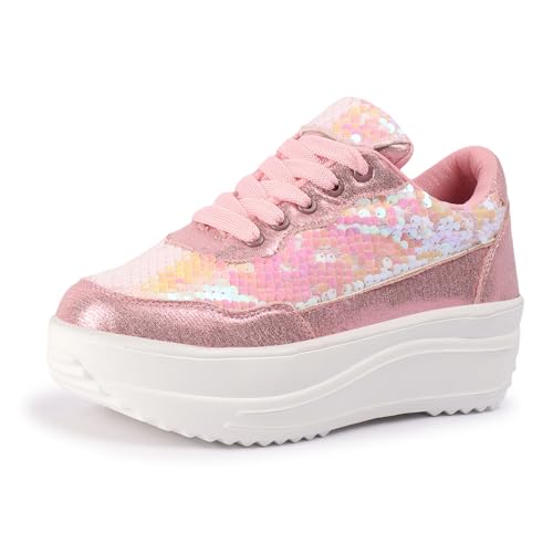 Image of Vendoz Women Casual High Heel Sneakers I Cushioned Insole I All Day Comfortable I Lightweight and Stylish Shoes for Girls CNV4026