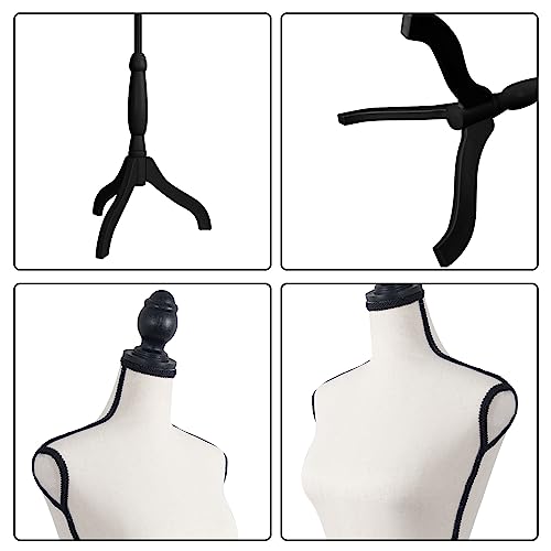 Sharewin 12BG116001 Mannequin Torso Dress Form Female Manikin Body With Tripod Base Stand Adjustable Clothing Foam Form 58-67 Inch Height thumb #1
