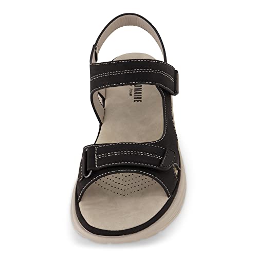 CUSHIONAIRE Women's Magee comfort footbed outdoor sandal with adjustable strap and +Memory Foam, Wide Widths Available3