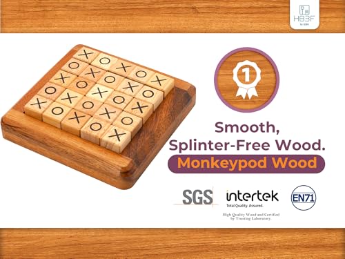 BSIRI Classic Wooden Game Bundle – Tic Tac Toe Pushing Me + Rustic Golf Board Game + Mikado Pick-Up Sticks miniatura 2