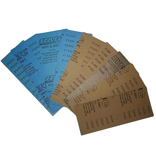Other Sandpaper - Full Kit Paper Back Silicon Carbide Material 3000 Grit Compatible with Wood Metal Plastic Orbital Sander Drum Sander Belt Sander Angle Grinder Die Grinder