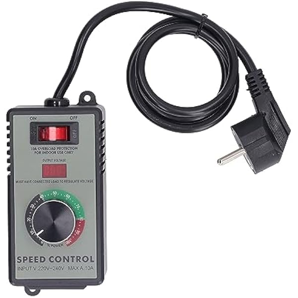 Regulator Prędkości Silnika AC 4000 W Materiał ABS Elektroniczny Regulator Napięcia 220-240 V do 0-220 V 10 A Reostat Regulator Zmiennej Prędkości Bezstopniowa Regulacja Prędkości