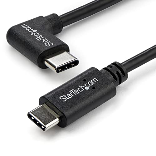 Startech.com Right Angle Usb-C Cable - 1M / 3 Ft - Reversible - M/M - Usb Type C Cable - Usb-C Charge Cable - Usb C To Usb C Cable (Usb2Cc1Mr), Black #TOP10