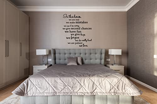 Blinggo Black In This House Wall Art Vinyl Decal, 20 Inch X 20 Inch Vinyl Wall Art Inspirational Quotes And Saying Home Decor Decal Sticker Steams #TOP3