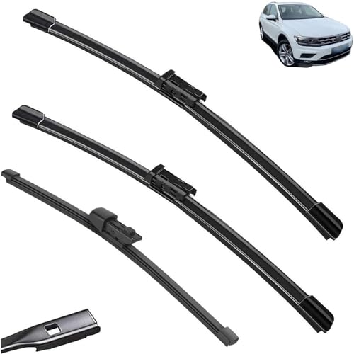 Balais d'essuie-glace avant arrière en caoutchouc souple haute durabilité pour VW Tiguan MK2