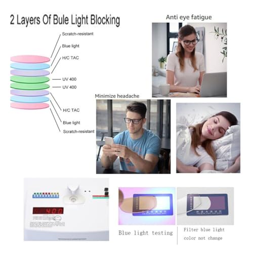 Image of 4pack Blue Light Blocking Glasses,Fashion Glasses for Non Prescription Glasses Clear Lens Eyeglasses (4pack Black+blackclear+clear+gray)