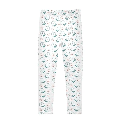 ZZKKO Girls Leggings Color Alarm Clock Toddler Girls Clothes Leggings for Girls Toddler Girls Leggings 3-4T