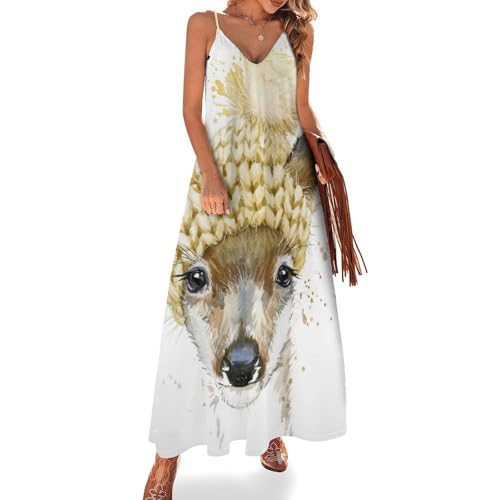 Robe maxi pour voyages et plage vêtement d'été fluide sans manches