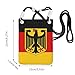 QIPVEKR Flag German Coat of Arms Crossbody Bags for Women, Lightweight Cell Phone Purse with Adjustable Strap, Casual Belt Bag 8x6 Inch for Travel and Shopping