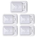 Leisure LED 5 Pack 12V RV Ceiling Dome Light RV Interior Lighting for Trailer Camper with Switch, Single Dome Frosted Lens 300LM (Frosted Lens Natural White 4000-4500K, 5-Pack)