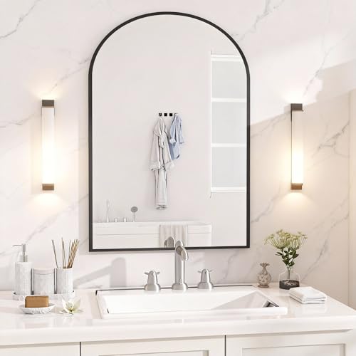 Image of NEWBULIG Bathroom Mirror, Wall Mirror with Aluminum Alloy Thin Frame, Bathroom Mirrors for Over Sink, Bedroom, Living Room, Entryway