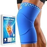 Fitomo Ice Pack for Knee Pain Relief & Swelling - Reusable Hot & Cold Therapy Wrap with Secure Fit & Adjustable Support for Post Surgery, Arthritis, Sports Injury Recovery (Blue, M)