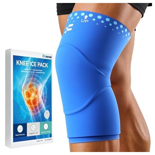 Fitomo Rodillera de Gel Frío -Vendaje Reutilizable de Terapia Frío/Calor para Aliviar Dolor e Hinchazón, con Ajuste Seguro y Soporte Ajustable para Artritis y Recuperación de Lesiones Deportivas, M