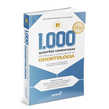 Capa do livro 1.000 Questões em Odontologia Comentadas de Provas e Concursos 2020