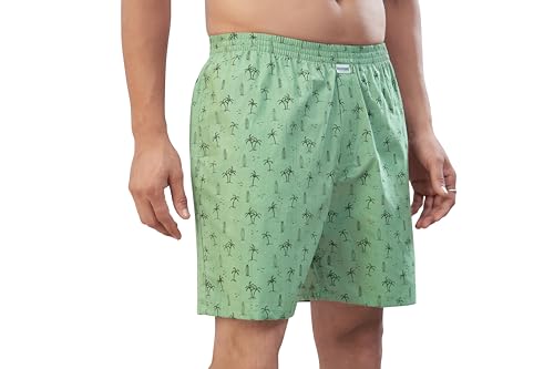 Image of Nermosa Men's 100% Cotton Boxer Shorts - Soft, Breathable, All-Day Comfort (Pack of 3)